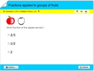 Fractions applied to groups of fruits